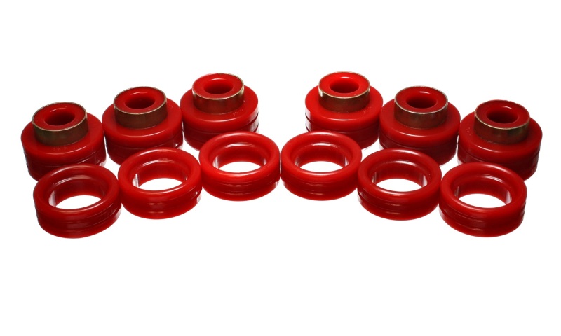 Energy Suspension 94-01 Dodge Ram 1500 / 94-02 Ram 2500/3500 Red Body (Cab) Mount Set - 5.4107R