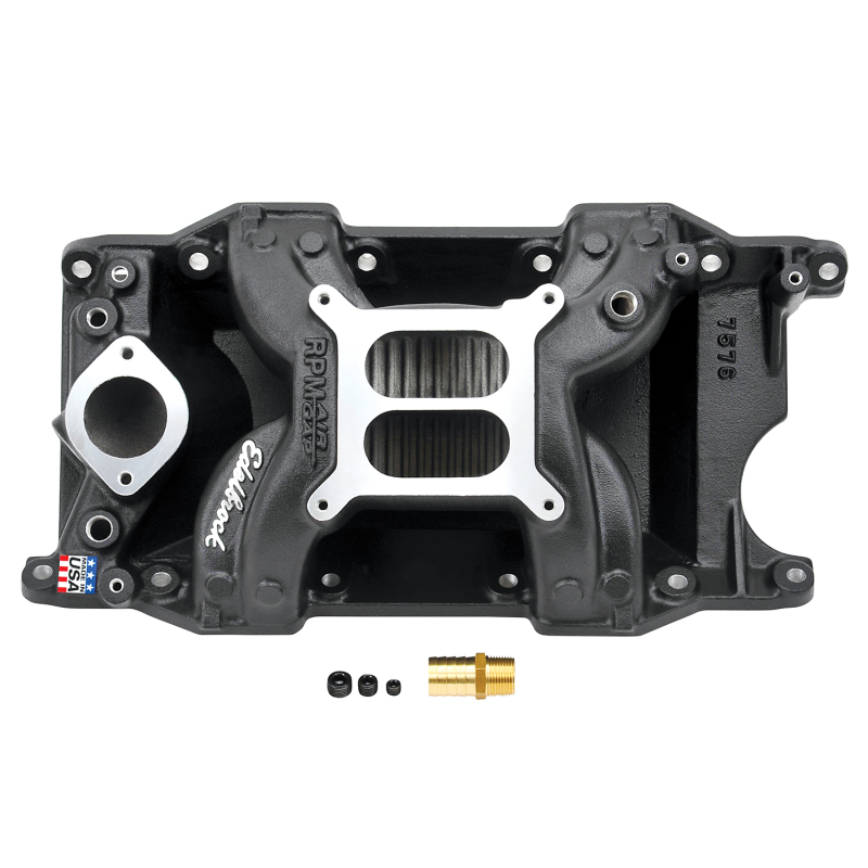 Edelbrock Intake Manifold RPM Air-Gap Small-Block Chrysler 340-360 Black - 75763