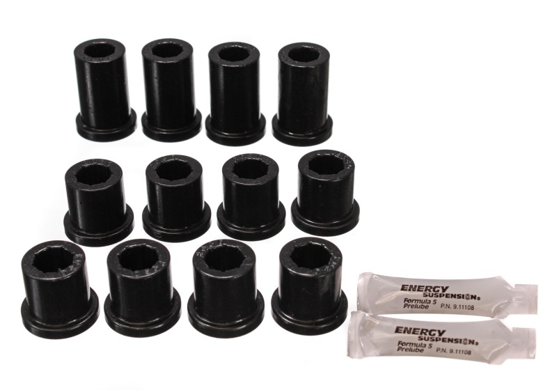 Energy Suspension 84-85 Toyota 4Runner 2 & 4WD Black Front Leaf Spring Bushing Set - 8.2102G