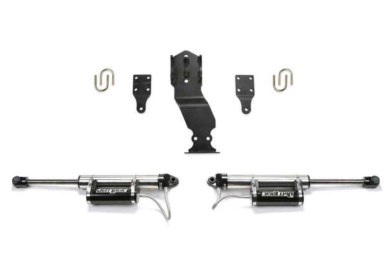 Fabtech 17-21 Ford F250/F350 4WD Dual Steering Stabilizer System w/DL 2.25 Resi Shocks - FTS22304