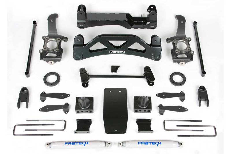 Fabtech 04-08 Ford F150 4WD V8 Only 6in Basic Sys w/Frt Shk Extns & Perf Rr Shks - K2116