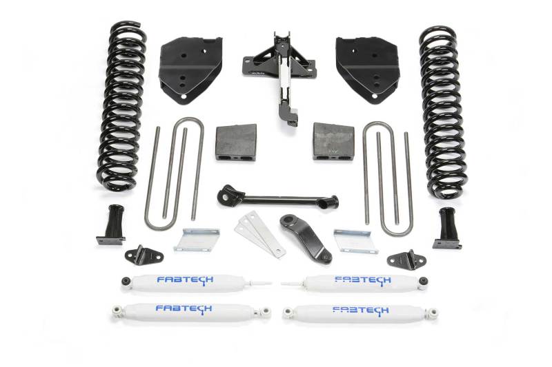 Fabtech 17-21 Ford F250/F350 4WD Diesel 4in Basic Sys w/Perf Shks - K2214