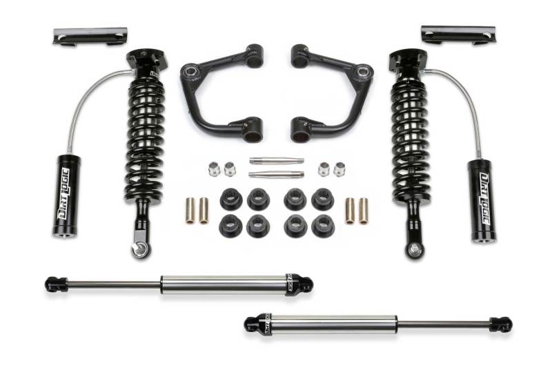 Fabtech 15-20 Ford F150 4WD 2in Uniball UCA Sys w/Dl 2.5 Resi & 2.25 - K2246DL