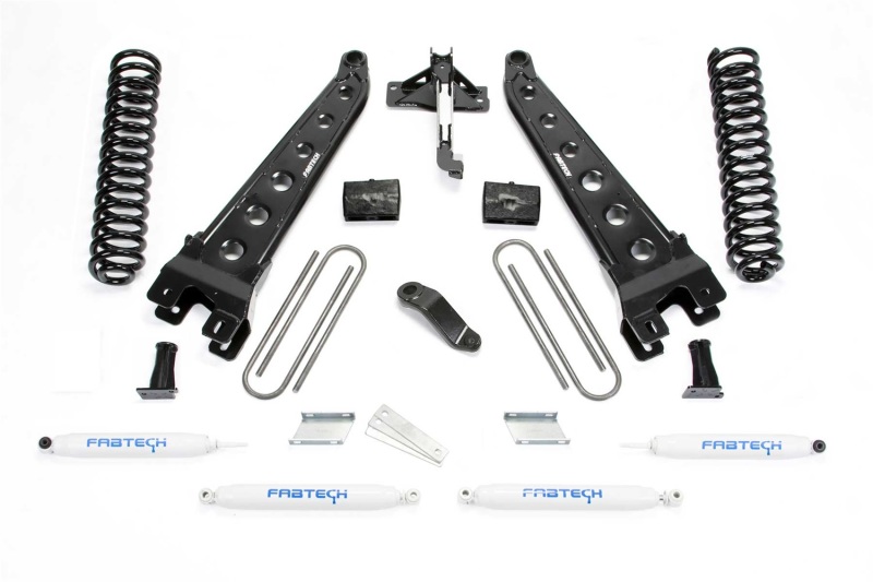 Fabtech 19-20 Ford F450/F550 4WD Diesel 6in Rad Arm Sys w/Coils & Perf Shks - K2335