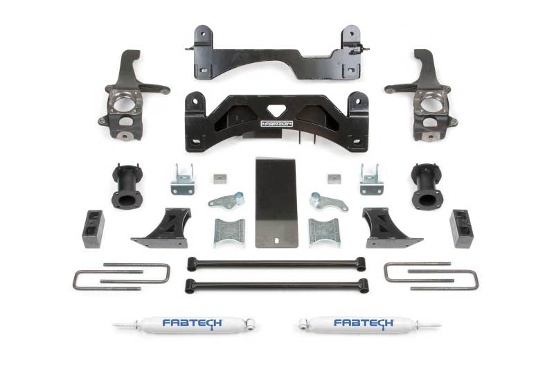 Fabtech 07-15 Toyota Tundra 2/4WD 6in Basic Sys w/C/O Spacers & Perf Rr Shks - K7009