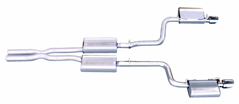 Gibson 05-10 Chrysler 300 C SRT8 6.1L 2.5in Cat-Back Dual Exhaust - Stainless - 617004