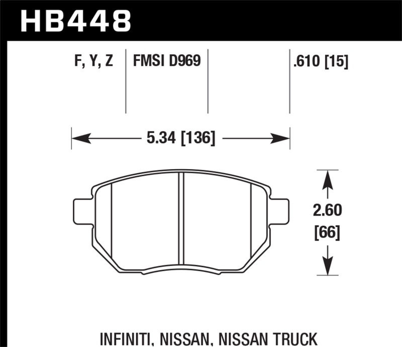 Hawk LTS Street Brake Pads - HB448Y.610