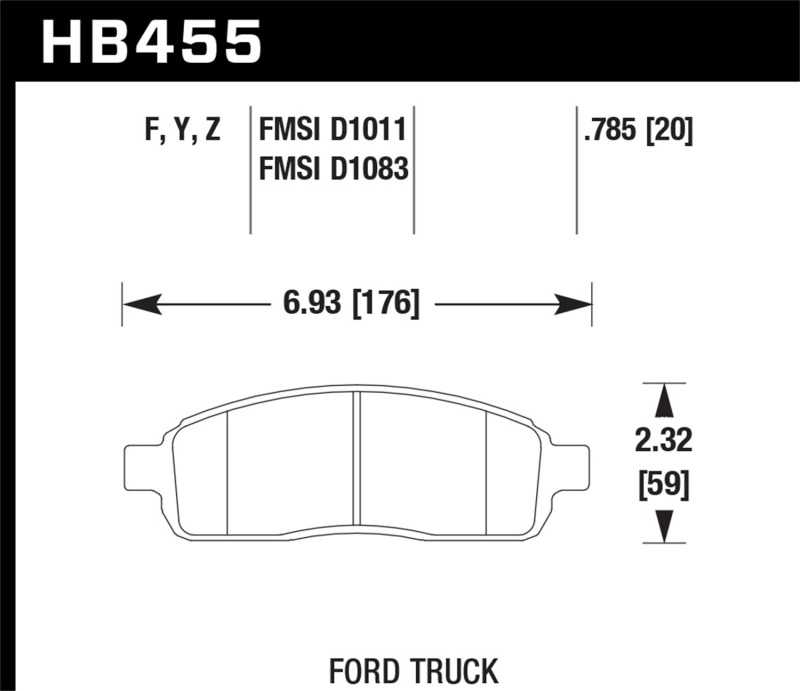 Hawk Performance Ceramic Street Brake Pads - HB455Z.785