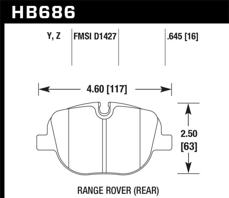 Hawk 10-12 Land Rover Range / 10-13 Land Rover Range Rover Sport LTS Street Rear Brake Pads - HB686Y.645