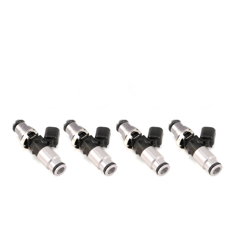 Injector Dynamics ID1300X Injectors- 14mm Top Adapter (Grey) - 14mm (Silver) Lower O-Ring - Set Of 4 - 1300.60.14.14B.4