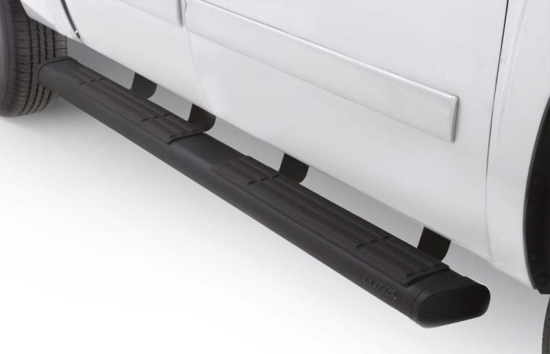 Lund 07-17 Chevy Silverado 1500 Ext. Cab 6in. Oval Straight Black Nerf Bars - Black - 22268068