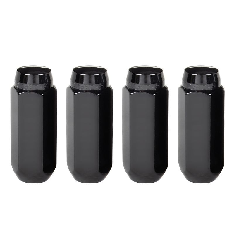 McGard Hex Lug Nut (Cone Seat) M14X2.0 / 13/16 Hex / 2.25in. Length (4-Pack) - Black - 64025