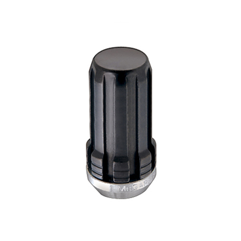 McGard SplineDrive Lug Nut (Cone Seat) M14X1.5 / 1.648in. Length (Box of 50) - Black (Req. Tool) - 65037