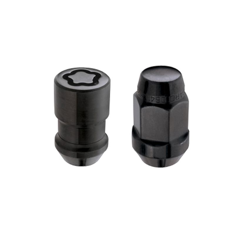 McGard 5 Lug Hex Install Kit w/Locks (Cone Seat Nut / Bulge) 1/2-20 / 3/4 Hex / 1.45in. L - Black - 84551