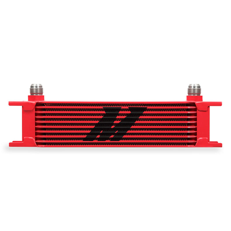 Mishimoto Universal 10 Row Oil Cooler - Red - MMOC-10RD