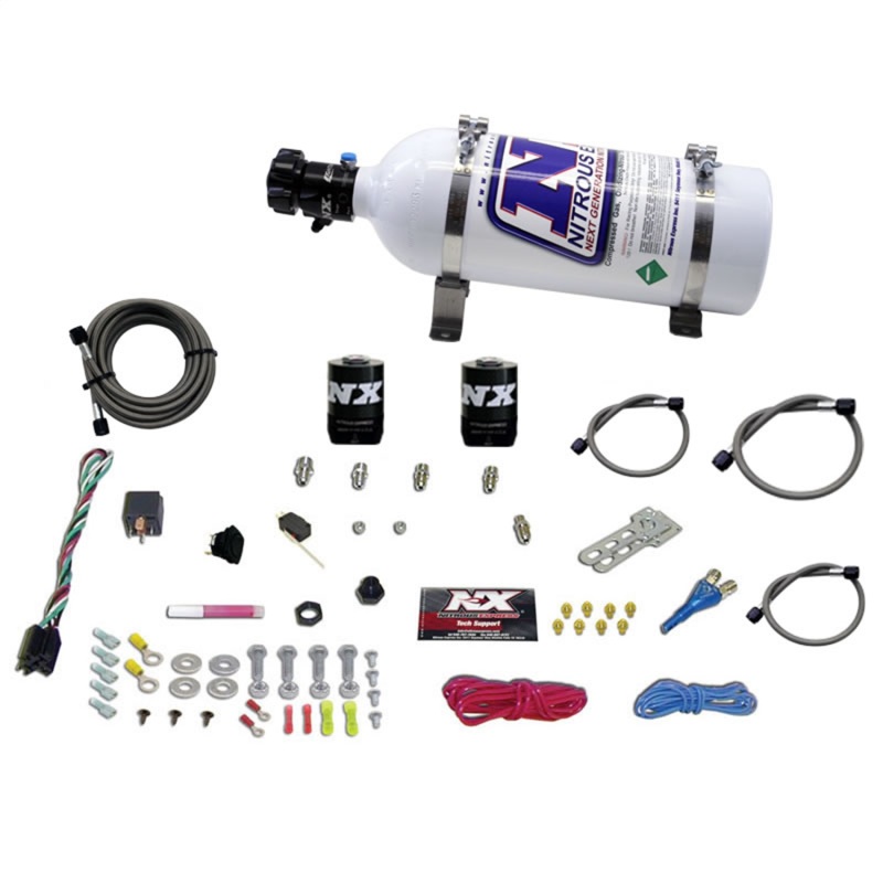 Nitrous Express Ford EFI Race Single Nozzle Nitrous Kit (100-250HP) w/5lb Bottle - 20113-05