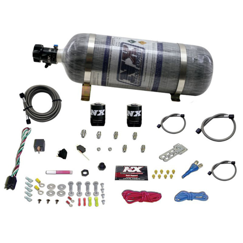 Nitrous Express Universal Single Nozzle Nitrous Kit for EFI w/Composite Bottle - 20915-12