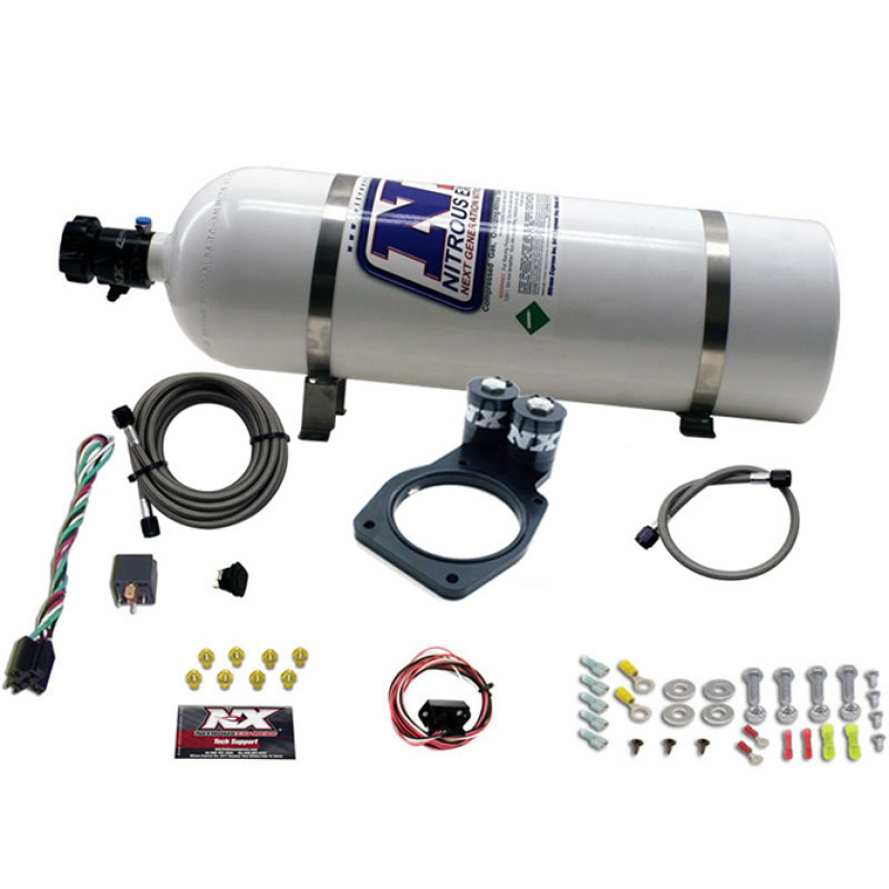 Nitrous Express 10-15 Chevrolet Camaro Nitrous Plate Kit (50-150HP) w/15lb Bottle - 20931-15