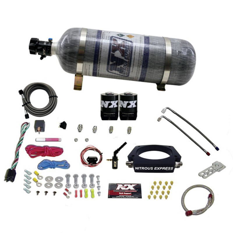 Nitrous Express 2014+ GM 6.2L Truck Nitrous Plate Kit (35-300HP) w/Composite Bottle - 20937-12