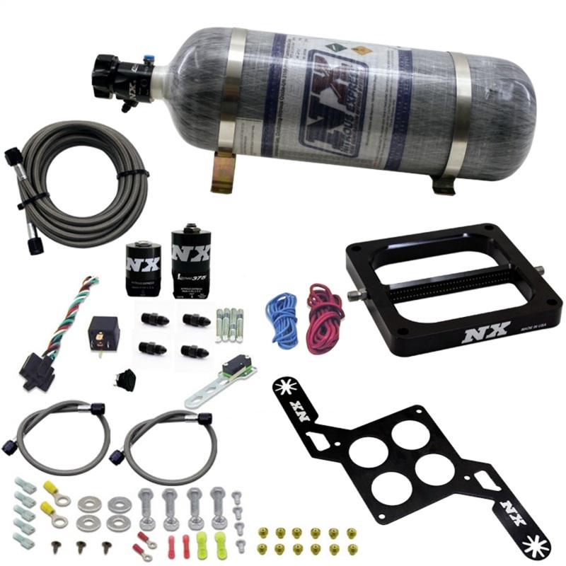 Nitrous Express 4500 RNC Conventional Nitrous Plate Kit w/.375in Solenoid w/12lb Bottle - 55170-12