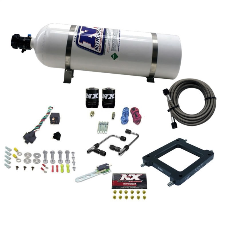 Nitrous Express Dominator Gemini Pro-Power Alcohol Nitrous Kit (100-500HP) w/15lb Bottle - 60575-15