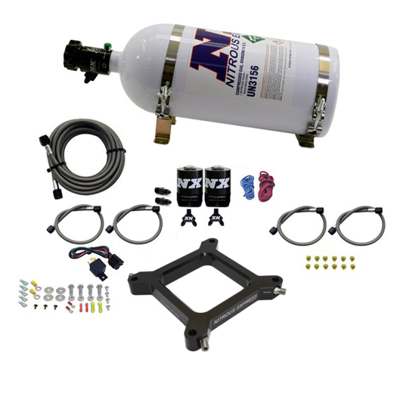 Nitrous Express 4150 Assassin Plate Stage 6 Nitrous Kit (50-300HP) w/10lb Bottle - 67040-10