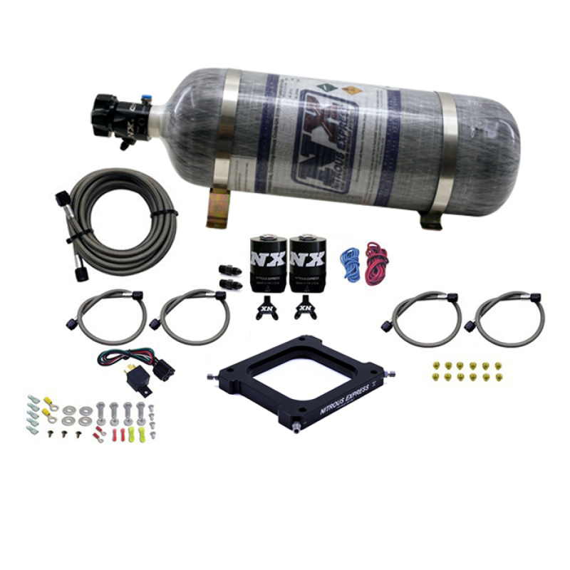 Nitrous Express 4500 Assassin Plate Pro Power Nitrous Kit (100-500HP) w/12lb Bottle - 67570-12