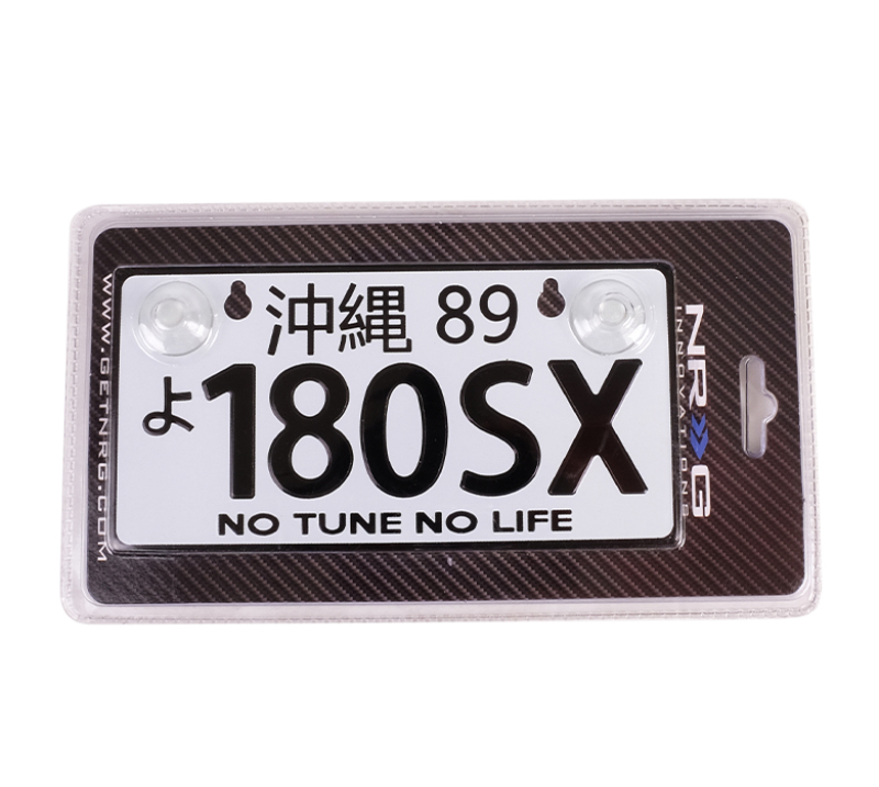 NRG Mini JDM Style Aluminum License Plate (Suction-Cup Fit/Universal) - 180SX - MP-001-180SX