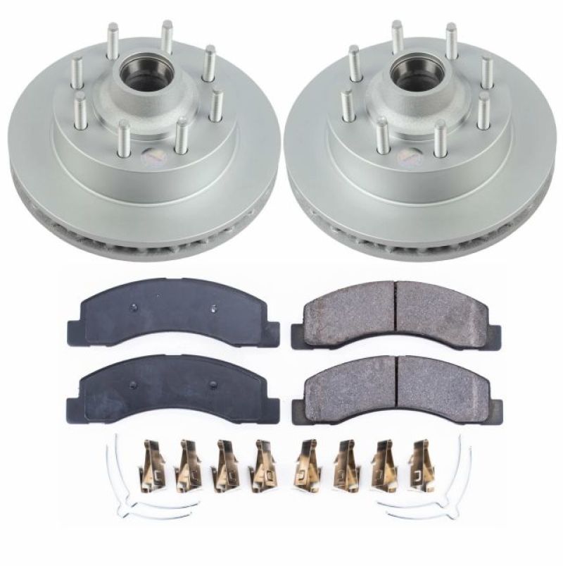 Power Stop 03-04 Ford F-350 Super Duty Front Z17 Coated Brake Kit - CRK1392