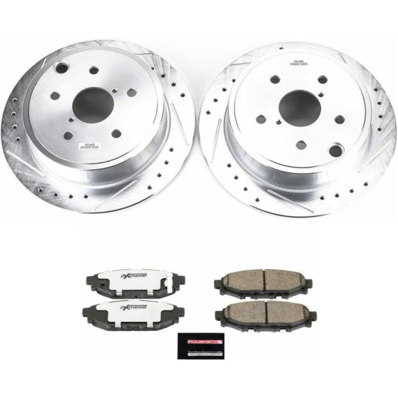 Power Stop 15-19 Subaru WRX Rear Z26 Street Warrior Brake Kit - K6977-26