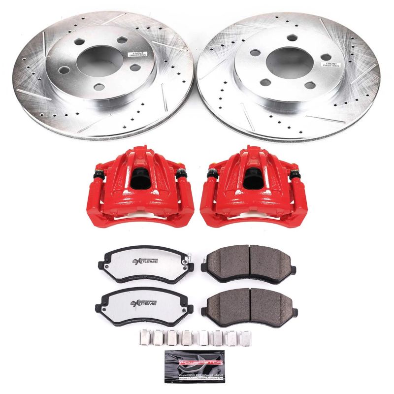 Power Stop 02-07 Jeep Liberty Front Z36 Truck & Tow Brake Kit w/Calipers - KC2160-36