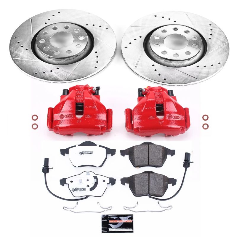 Power Stop 98-99 Audi A6 Front Z26 Street Warrior Brake Kit w/Calipers - KC636-26