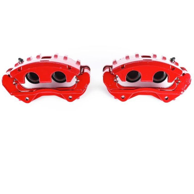 Power Stop 06-07 Cadillac CTS Front Red Calipers w/Brackets - Pair - S4966