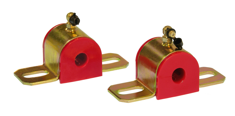 Prothane Universal 90 Deg Greasable Sway Bar Bushings - 9/16in - Type B Bracket - Red - 19-1202
