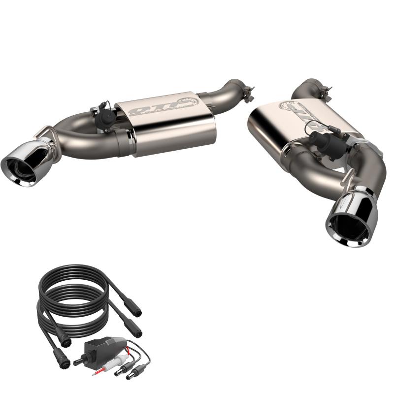 QTP 16-18 Chevrolet Camaro SS 6.2L 304SS Screamer Axle Back Exhaust w/4.5in Dual Tips - 400116