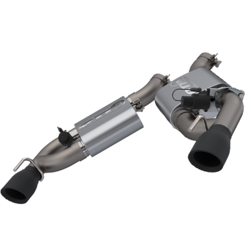 2016-2024 Chevrolet Camaro SS  QTP Screamer Axle Back Dual Tip Bumper Black Tips - 400116B
