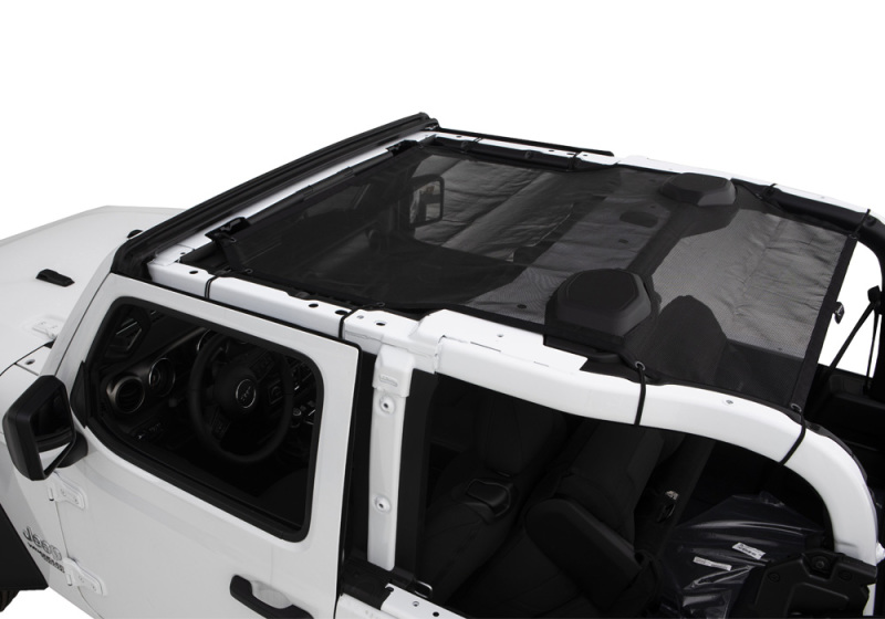 Rampage 2018-2019 Jeep Wrangler(JL) Sport 2-Door Mesh Shade Top - Black - 91817