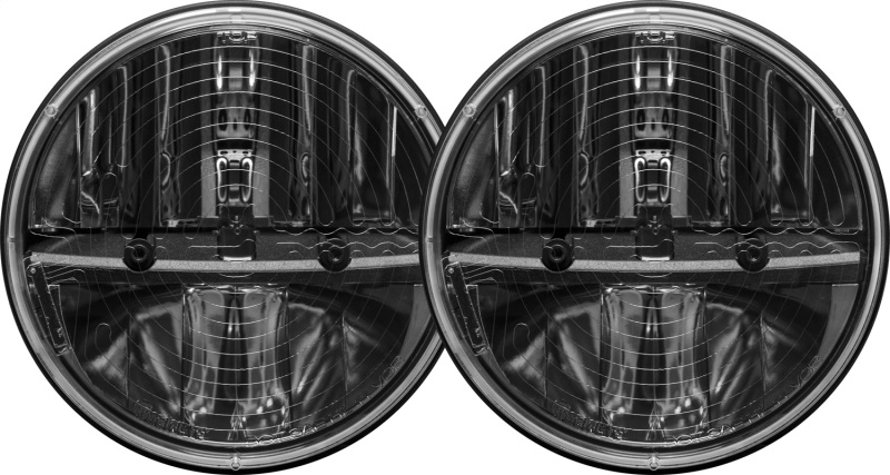 Rigid Industries 7in Round Headlights w/ Heated Lens & PWM Adaptors - Set of 2 - 55004