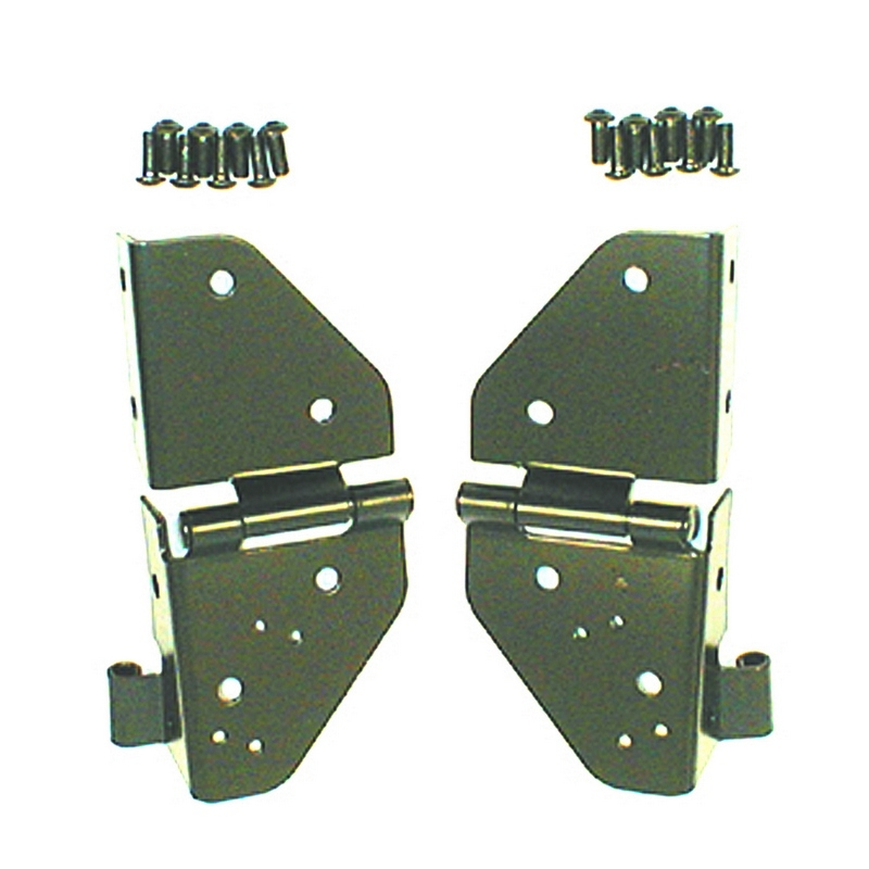 Rugged Ridge 76-86 Jeep CJ / 87-95 Jeep Wrangler YJ Black Windshield Hinges - 11209.01