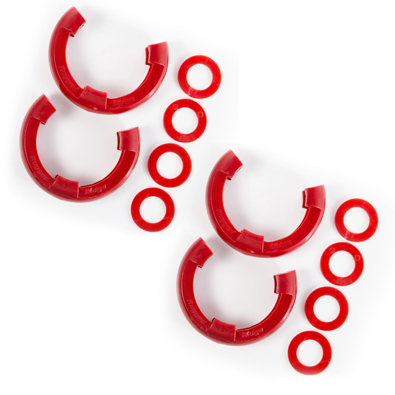 Rugged Ridge 3/4in Red D-Ring Isolator Kit - 11235.61