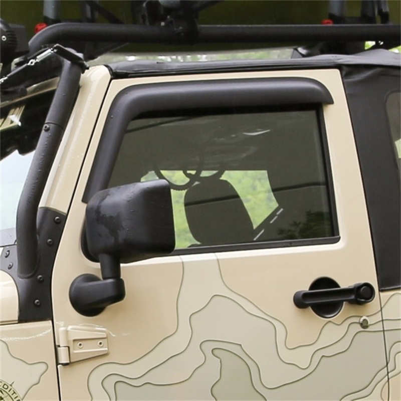 Rugged Ridge Window Visors Matte Black 07-18 2-Door Jeep Wrangler - 11349.11