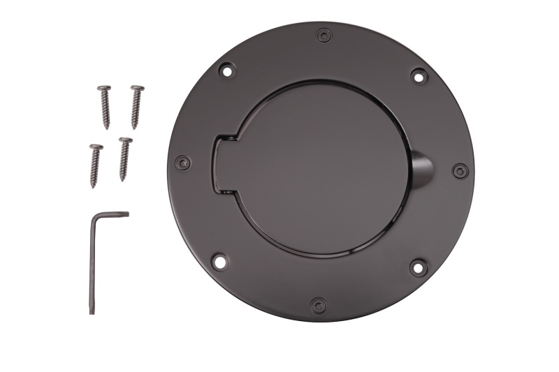 Rugged Ridge Non-Locking Gas Cap Door Black 97-06 Jeep Wrangler - 11425.02