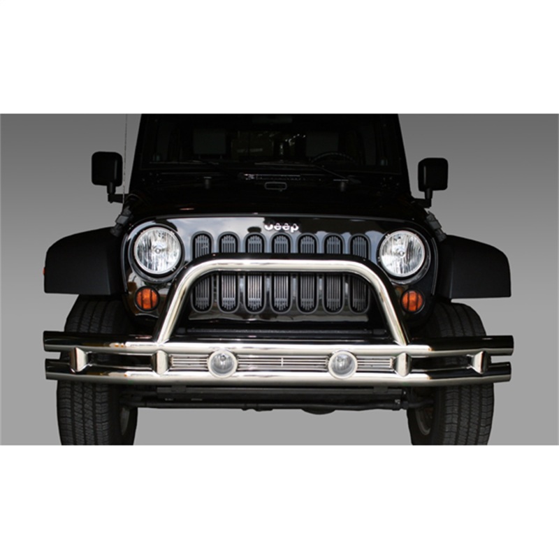 Rugged Ridge 3-In Front Tube Bumper Stainless 07-18 Jeep Wrangler - 11563.10