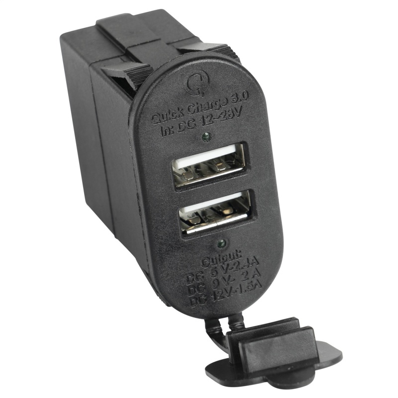 Rugged Ridge Dual USB Port With Qi capabilities 3.0 - 17235.16