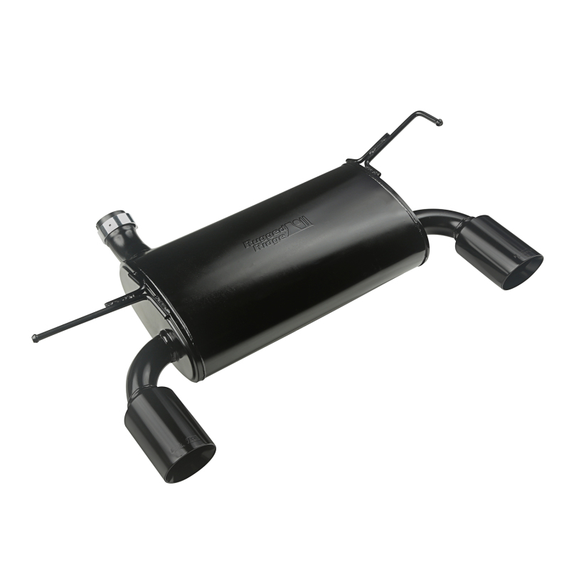Rugged Ridge Axle Back Exhaust System Black 07-18 Jeep Wrangler - 17606.77