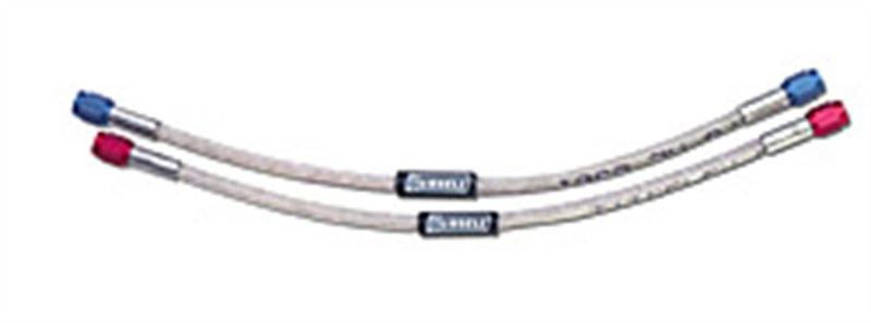 Russell Performance -4 AN 15in 90 Degree to Straight Pre-Made Nitrous and Fuel Line - 658240