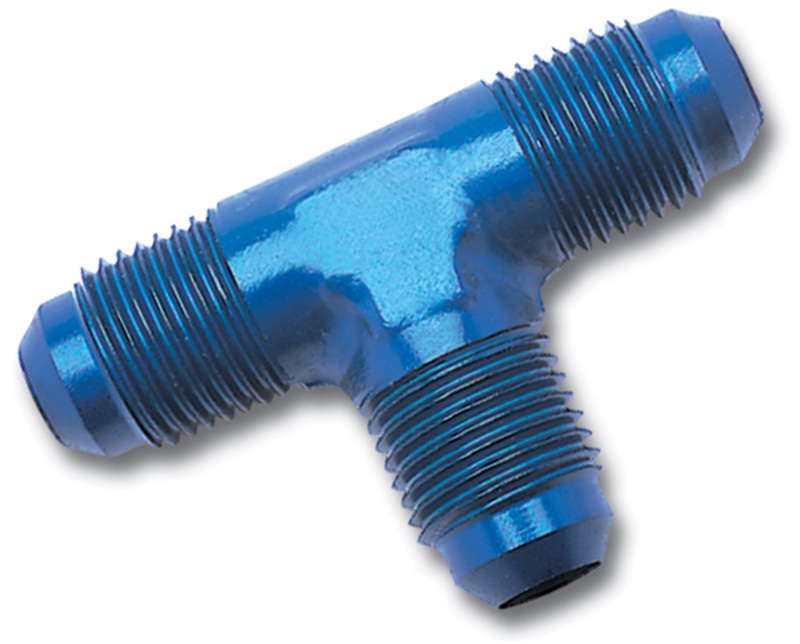 Russell Performance -16 AN NPT Flare Tee Fitting (Blue) - 660110