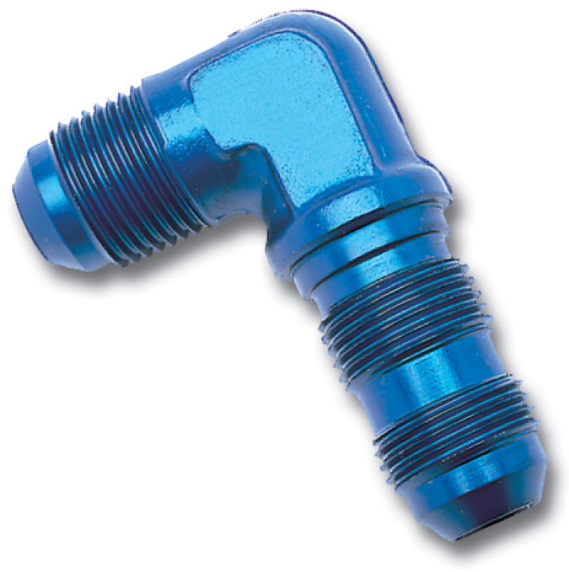 Russell Performance -8 AN 90 Degree Flare Bulkhead (Blue) - 661260