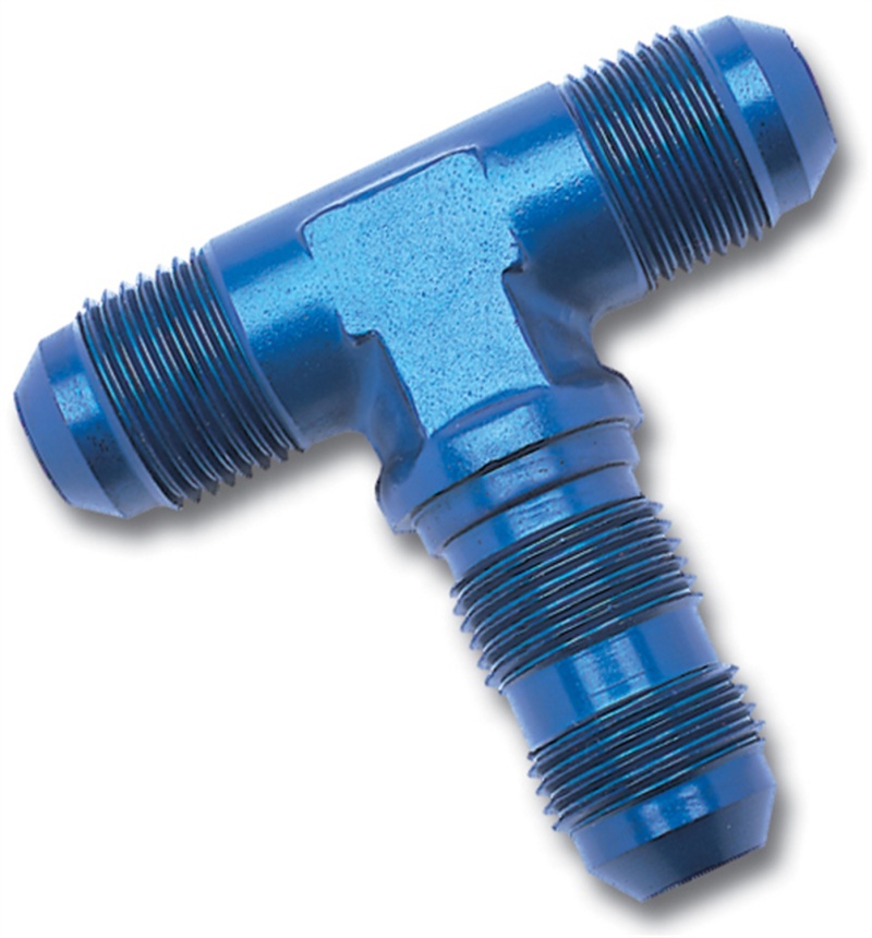 Russell Performance -8 AN Flare Bulkhead Tee Fitting (Blue) - 661330