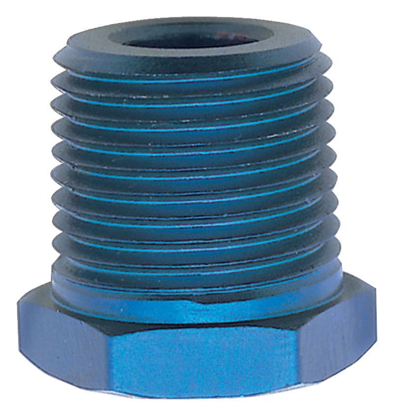 Russell Performance 1/4in Male to 1/8in Female Pipe Bushing Reducer (Blue) - 661550